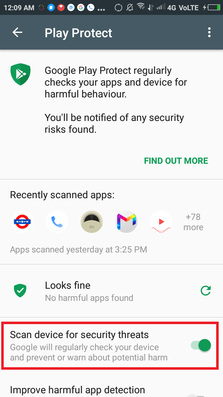 google play protect Notout Play